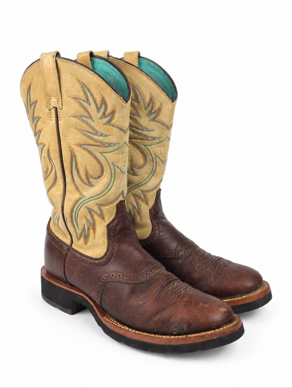 Ariat Heritage Stockman Brown Leather Women's Western Boots Size 8.5